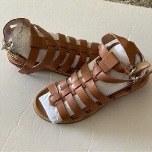 NWOB Pilcro Free People Casual Gladiator Sandals Brown Sz 37